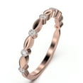 thumbnail image 2 of 0.35ct Round Cut Diamond Moissanite Wedding Band 18K Rose Gold Over Silver Ring, 2 of 4