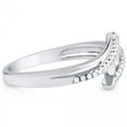 thumbnail image 3 of Silver With 3 Cubic Zirconia Stone Center And Side Cz Accents Ring, 3 of 3