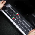 thumbnail image 3 of Placa protectora para umbral de puerta delantera y trasera de coche, para Fiat 500x 500, pedal de bienvenida de fibra de carbono, calcomanías protectoras para parachoques de maletero, 3 of 4
