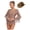 Dusty Pink, variant on Doomiva Women's Tassels Gymnastic Leotard Acrobatics V-neck Latin Jazz Dance Bodysuit with Hat Tops Dancewear Black XL