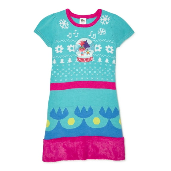 Trolls Girls Poppy Sweater Knit Dress, Sizes 4-16 s