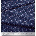 thumbnail image 2 of Soimoi Silk Fabric Dot,Leaves & Rose Small Print Fabric by The Yard 42 Inch Wide, 2 of 3