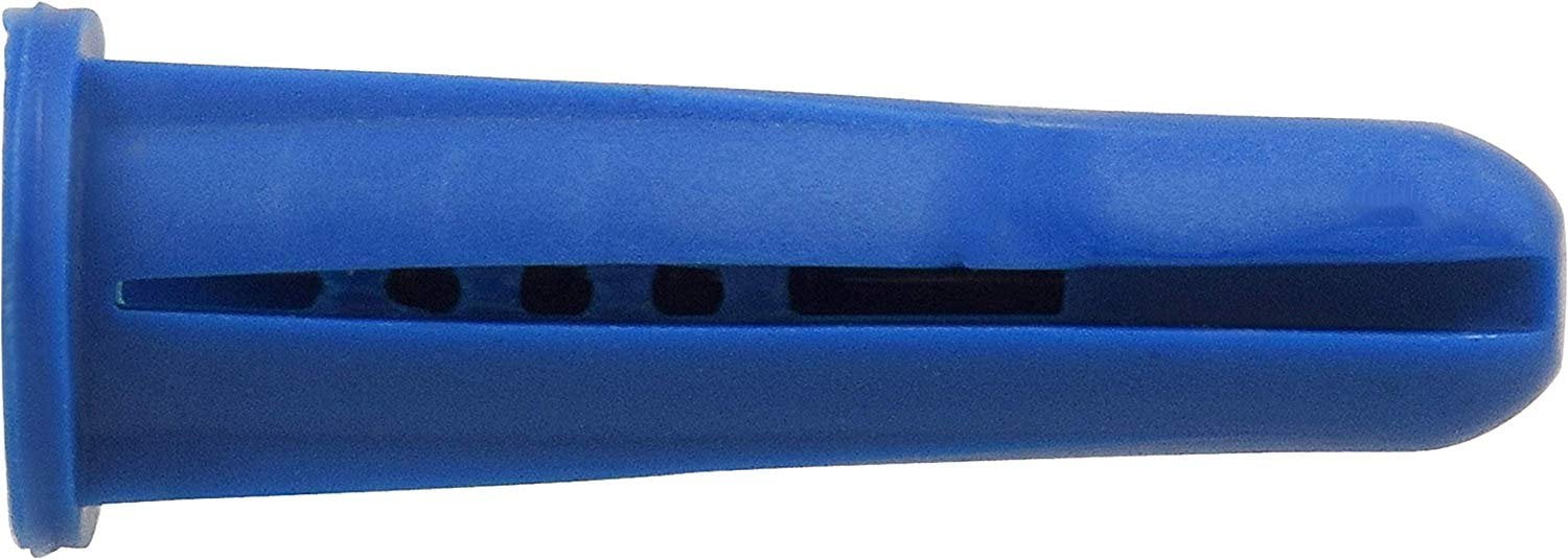 10-12 X 1-Inch The Hillman Group 370342 Blue Conical Plastic Anchor New 