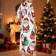 thumbnail image 3 of Women Christmas Nightgown Long Sleeve Sleepwear Loose Loungewear Soft Fleece House Dress Holiday Nightshirt, 3 of 7