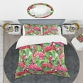 thumbnail image 2 of Designart 'Retro Tropical Pink Flamingo' Mid-Century Modern Duvet Cover Set, 2 of 4