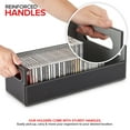 Stock Your Home Faux Leather CD & Media Storage Box - Up to 40 CDs ...