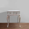 thumbnail image 6 of 2 Drawer Mango Wood Console Table with Floral Carved Front Brown and White - Saltoro Sherpi, 6 of 7