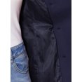 thumbnail image 5 of DARING DIVA Women's Winter Trench Stand Collar Pea Double Breasted Overcoat XL Dark Blue, 5 of 6