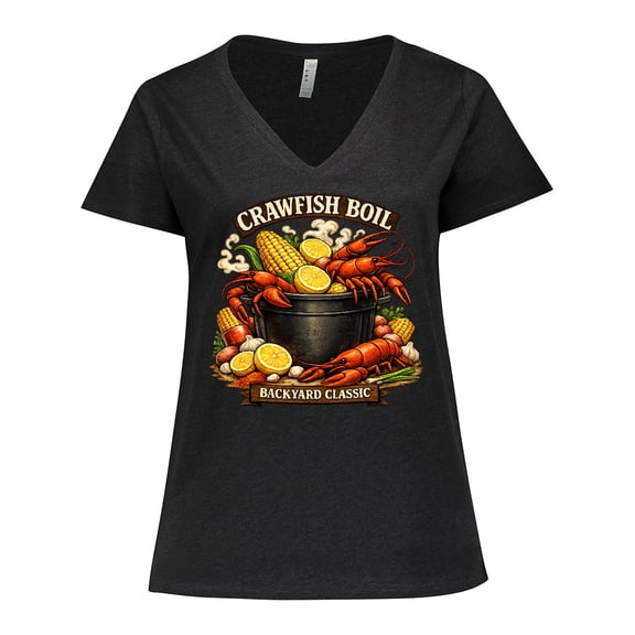 Inktastic Crawfish Boil Women's Plus Size V-Neck T-Shirt