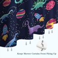 thumbnail image 6 of Colorful Dinosaurs Rockets Pattern Shower Curtain 84"x72" ,Bathroom Decorative Shower Curtains Set with 12 Hooks,Modern Waterproof Washable Shower Curtain, 6 of 6