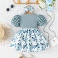 thumbnail image 3 of BULLPIANO Infant Baby Girl Dress Toddler Girl Clothes Short Sleeveless Flower Dress Summer Dresses with Headband for Girl, 3 of 7