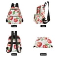 thumbnail image 4 of FORMRS Mini Backpack Purse for Women Travel Daypack Casual Shoulder Bag, White Apple Pattern, 4 of 7