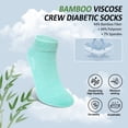 thumbnail image 2 of LOFIR Non Binding Diabetic Socks - Bamboo Viscose Wide Fit Neuropathy Socks with Seamless Toe for Men Women Size 9-11, 6 Pairs, 2 of 7