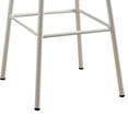 thumbnail image 3 of Benzara Industrial Style Metal Frame Wooden Bar Stool, Brown and Gray, Set of Two-Color:Brown and White, 3 of 3