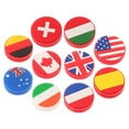 thumbnail image 4 of Masteelf 30 PCS  Silicone Tennis Racket Vibration Dampeners Round Shape National Flag Pattern Tennis Racquet Absorbers Tennis Racket Strings Dampers for Players, 4 of 8