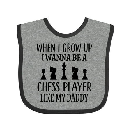 

Inktastic Future Chess Player Like Daddy Gift Baby Boy or Baby Girl Bib