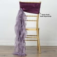 thumbnail image 3 of Efavormart Violet Amethyst Chiffon Curly Chair Sash, 3 of 10