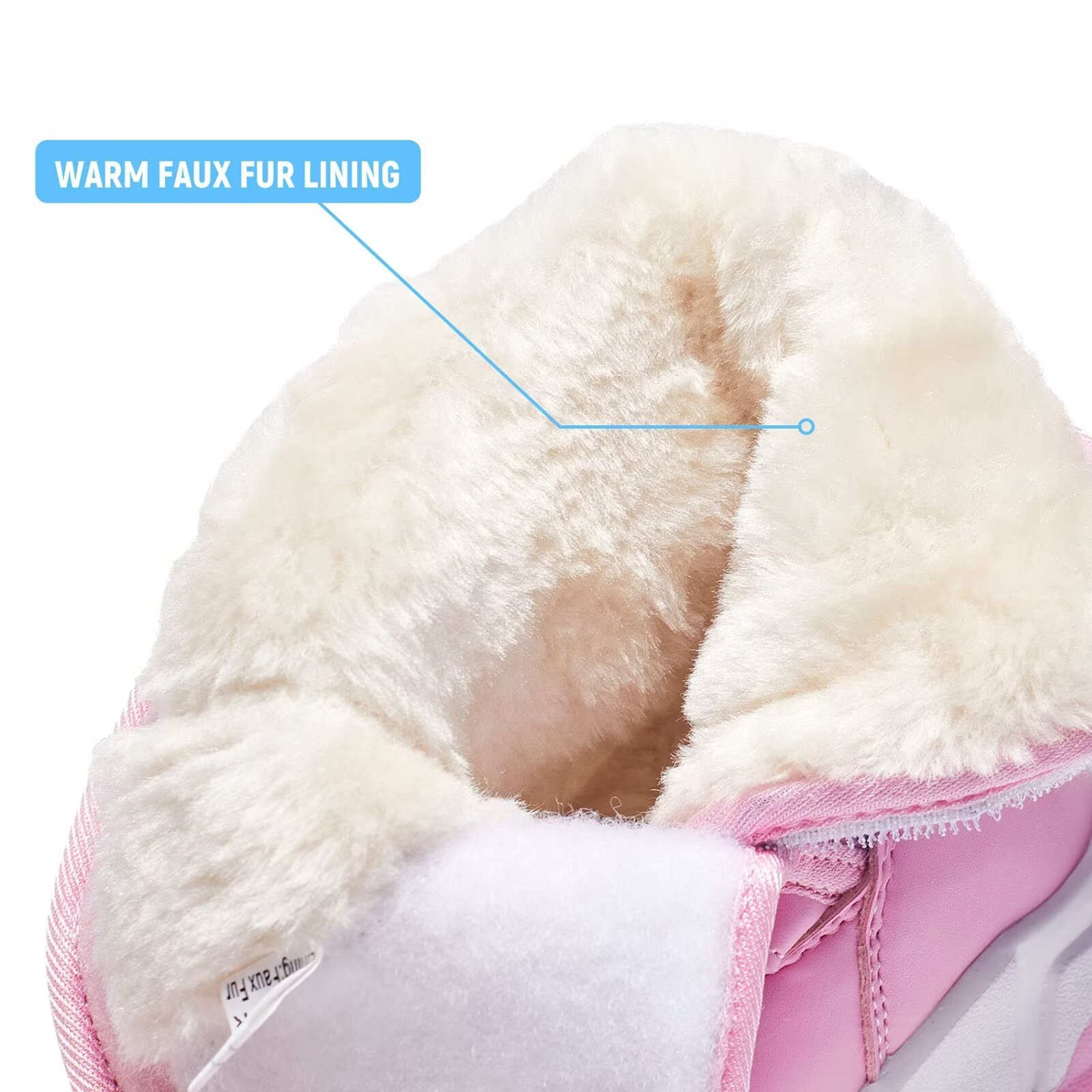 Hobibear Kids' Waterproof Snow Boots with Faux Fur Lining photo 3