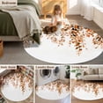 thumbnail image 5 of Round Rug 4Ft Washable Non-Slip, Orange Eucalyptus Circle Area Rugs for Living Room Bedroom, Fall Weeping Botanical Leaf Watercolor Indoor Floor Mats Carpet Runner for Home Decor Aesthetic, 5 of 8