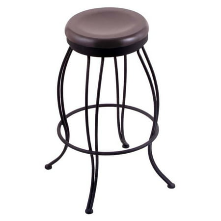 Holland Bar Stool Georgian 25 in. Swivel Counter Stool with Wood Seat - Black Wrinkle