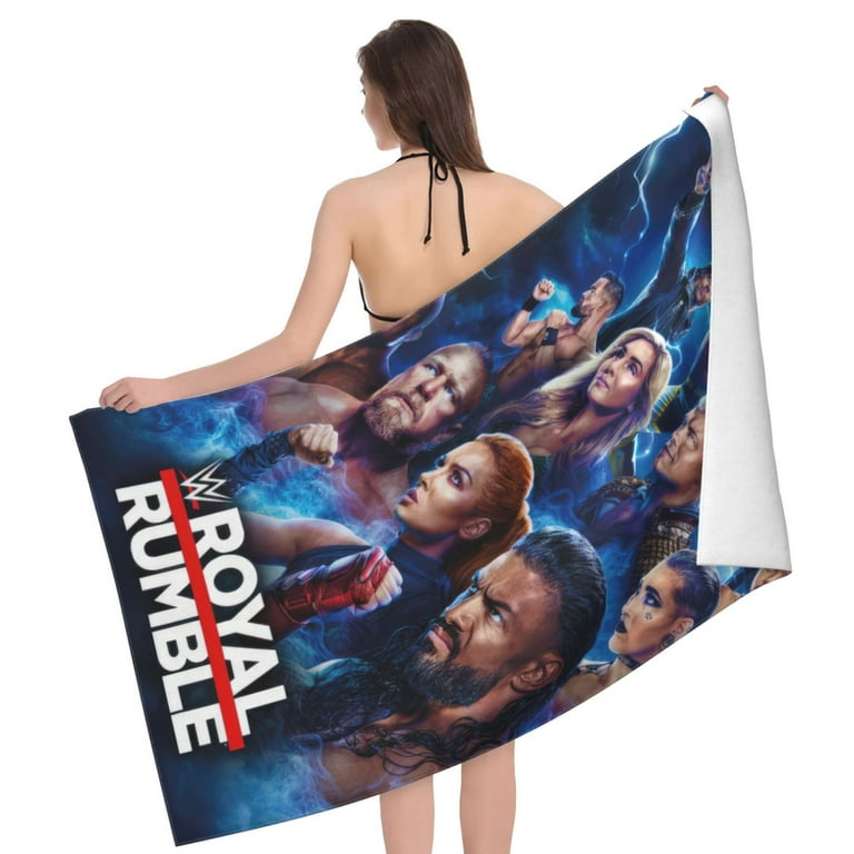 WWE Beach Towel Microfiber Sand Free Bath Towel Super Absorbent Towel Quick Dry Large Lightweight Towels for Bath Swimming Pool Travel Sports Yoga 52x32 Inch Walmart