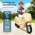 thumbnail image 4 of Motocicleta Eléctrica para Niños 8+ con Motor 350W, Baterías Duales 12V 10Ah, Velocidad 5-14 mph, Resistente al Agua, 4 of 9