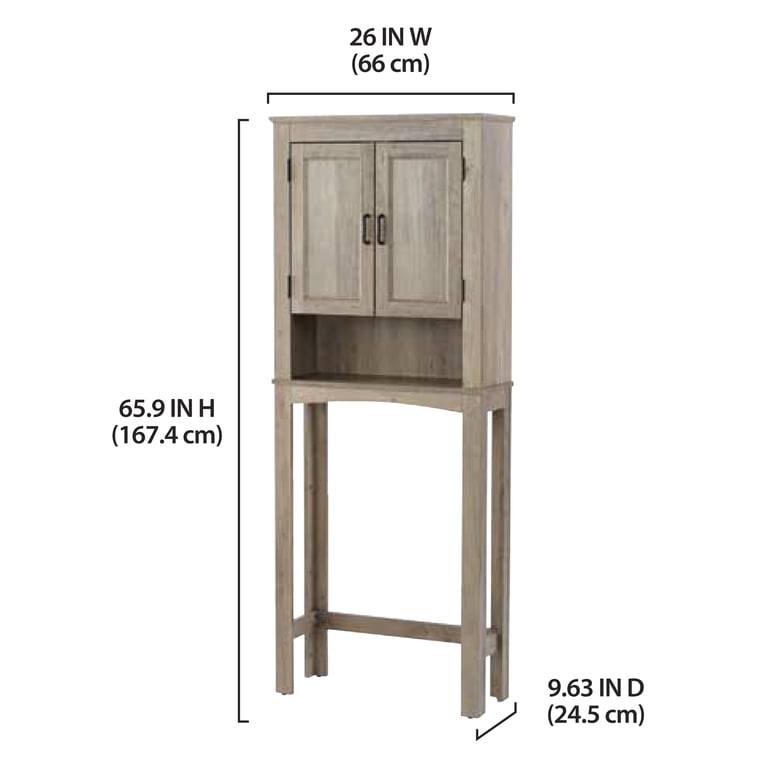 Better Homes & Gardens Over-the-Toilet Storage Cabinet, Rustic Gray photo 2