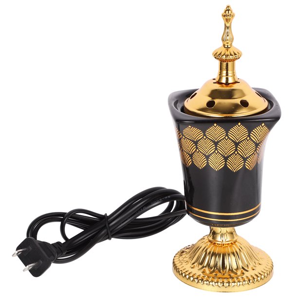 WORGEOUS Quemador de incienso eléctrico, incensario de estilo de Oriente Medio, decoración de quemador de incienso enchufable, enchufe estadounidense