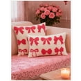 thumbnail image 4 of Specollect 4 Pcs Decorative Throw Pillow Covers, Soft Bow Cushion for Sofa Bedroom Living Room, Cozy Home Decor Accent Pillowcase 45*45CM, 4 of 6