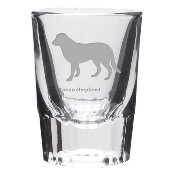 Tuvan Shepherd Deep Etched Shot Glass