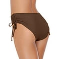 thumbnail image 3 of Women's Swimwear High Waisted Bikini Bottom Tie Side Solid Color Swim Pants Comfortable Stretchy Beach Pool Swim Shorts, 3 of 4