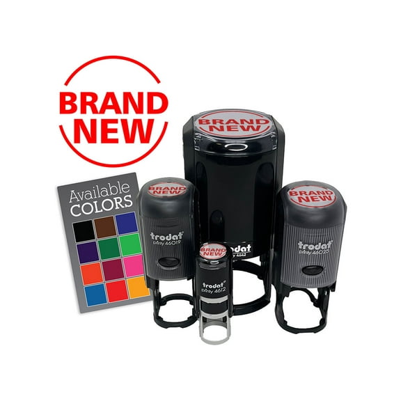 Brand New Condition Quality Description Self-Inking Rubber Stamp Ink Stamper for Stamping Crafting Planners - 1/2 Inch Mini - Green Ink