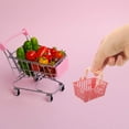 thumbnail image 3 of UPOUART 10Set Miniature Design Mini Shopping Basket Plastic Red for Doll House Accessories, 3 of 8