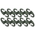 thumbnail image 4 of Clip Mousqueton de Verrouillage, Conception Creuse en Acier Haute Résistance 10pcs S en Forme de Mousqueton Double Boucle pour Sacs à Main Militaire Vert, 4 of 8