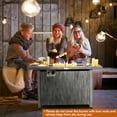 thumbnail image 4 of Costway 43-inch Propane Gas Fire Pit Table Wood-like Metal Fire Table withProtective Cover, 4 of 10