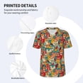 thumbnail image 4 of Daiia Funny Owl Bird Mens Baseball Jersey Button Down Shirts Short Sleeve Sports Uniforms-Large, 4 of 9