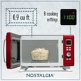 thumbnail image 2 of Nostalgia NMCMO9FTRD6A Four à Micro-Ondes, 0,9 Pi3, Rouge, 2 of 6