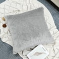 thumbnail image 3 of Home Soft Things Faux Fur Throw Pillow Cover 4 Piece Set-Grey - 20" x 20", 3 of 9