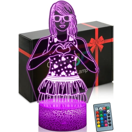 DAHEYMA Heart Hands Mood Lights, Art Enthusiasts Birthday Gifts, 3D LED Lamp Illusion, Unique Room Decor,16 Colors Night Light with Remote Control Dimmable