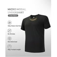 thumbnail image 5 of DAVID ARCHY Men's Undershirts Micro Modal Ultra Soft T-Shirts Stretch Moisture-Wicking Crewneck/V-Neck Tees for Men, 3-Pack, 5 of 5
