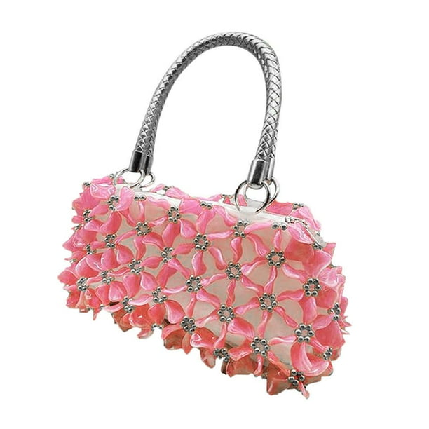 Prettyia HandBag Making Kit Tools with Silver Handle DIY Rosado Hugo Kits para hacer bolsas para colgar de cuentas