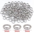 thumbnail image 3 of Double Hole Connector Rings End Beads Tips, Alloy Jewelry Making Linking Findings for Multi-Strand Necklace Bracelet, 10 Pieces Connector Ends for Beading Craft DIY, Silver, 3 of 6