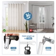 thumbnail image 5 of Urbanest Crystal Ball Manhattan 1" 5/8" Double Drapery Curtain Window Rod Set - 84" to 120", White, 5 of 6