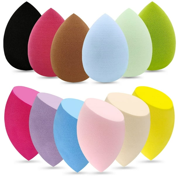 Set de esponjas de maquillaje Scardink, 12 piezas, sin látex, multicolor