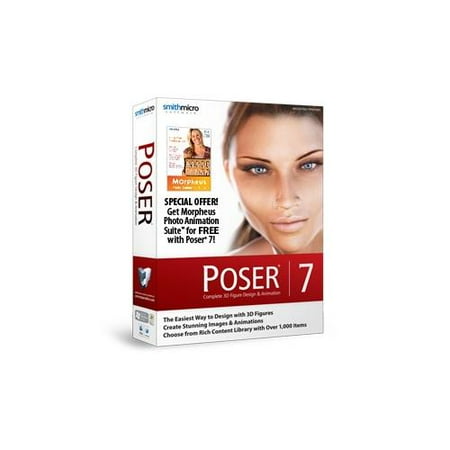 Smith Micro Poser 7 Software - With BONUS Morpheus Photo Animation Suite
