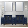 thumbnail image 4 of Volez 96 in W x 18.25 in D Navy Blue Double Bath Vanity with Side Cabinets, White Ceramic Top, and Faucet Set, 4 of 4