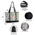 thumbnail image 2 of FORMRS Canvas Laptop Tote Bag for Women with 15.6" Computer Compartments Shoulder Handbag, Green Wildflower Pattern, 2 of 7
