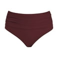 thumbnail image 4 of Women's Summer Solid Color Pleated Beach Swim Trunks - Double - Layered, Suitable for Beach, 4 of 5