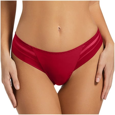 UAMVSH Seamless Thongs for Women Breathable Thong Underwear No Show Panty Low Waisted Breathable Briefs