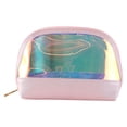 thumbnail image 1 of Bolsa de maquillaje Bolsa de artículos de tocador impermeable portátil Bolsa de cosméticos iridiscente para mujeres y niñas, 1 of 5
